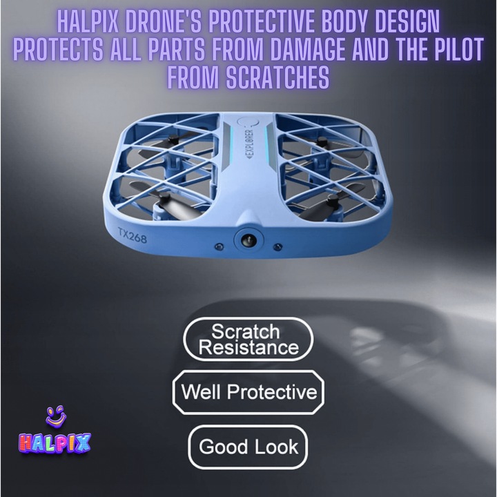 Trikowy mini dron Halpix zdalnie sterowany z kamerą 8K i Wi-Fi