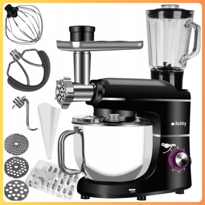 Robot Kuchenny Planetarny Z Blenderem Maszynka Do Mielenia Mięsa 2200W