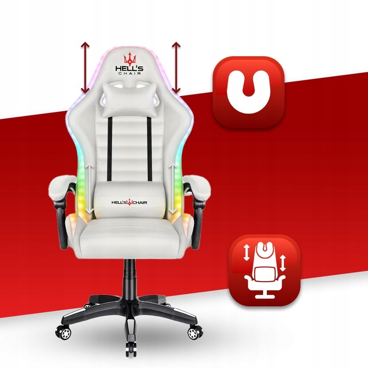 FOTEL GAMINGOWY DLA GRACZA BIUROWY HELL'S