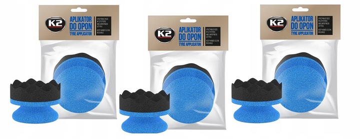 K2 APLIKATOR GĄBKOWY DO OPON, DRESINGU PLASTIKÓW