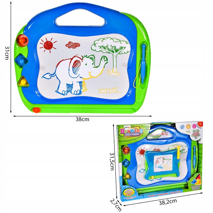 ZNIKOPIS TABLICA MAGNETYCZNA KOLOROWA DO MALOWANIA ZNIKOPIS STEMPELKI