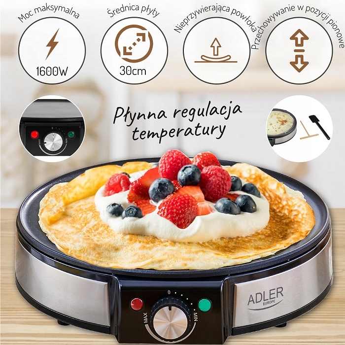 ELEKTRYCZNA PATELNIA DO NALEŚNIKÓW PLACKÓW AD3058