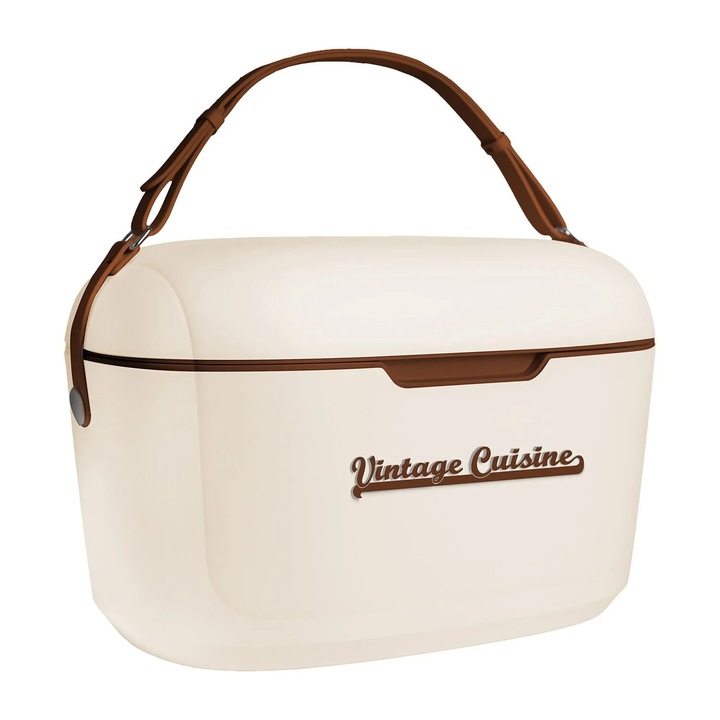 Vintage Cuisine Cooler Box Lodówka Turystyczna Retro z Paskiem 18,8L 1,4kg