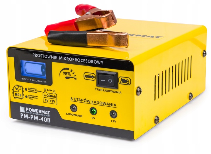 PROSTOWNIK ELEKTRONICZNY ŁADOWARKA 6/12V 15A