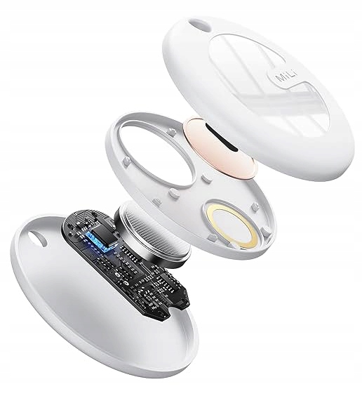 Zestaw 3x Lokalizator Bluetooth MiTag AirTag + 3x Biały Brelok