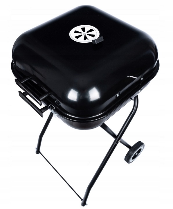 GRILL Węglowy na brykiet Ogrodowy PRZENOŚNY turystyczny WÓZEK POKRYWA