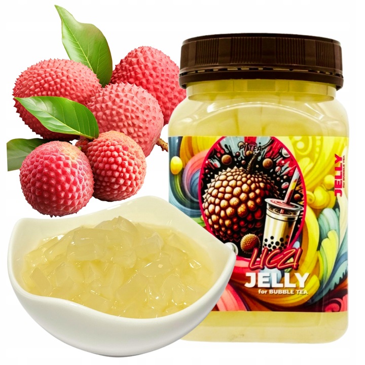 MIX I Zestaw do Bubble Tea KULKI + ŻELKI 4x450g Kiwi Arbuz Mango Liczi