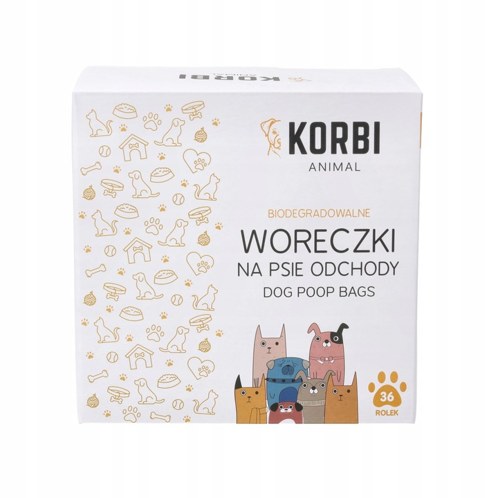 WORECZKI NA PSIE ODCHODY 540 SZTUK BIODEGRADOWALNE WORKI NA KUPY BIO + ETUI