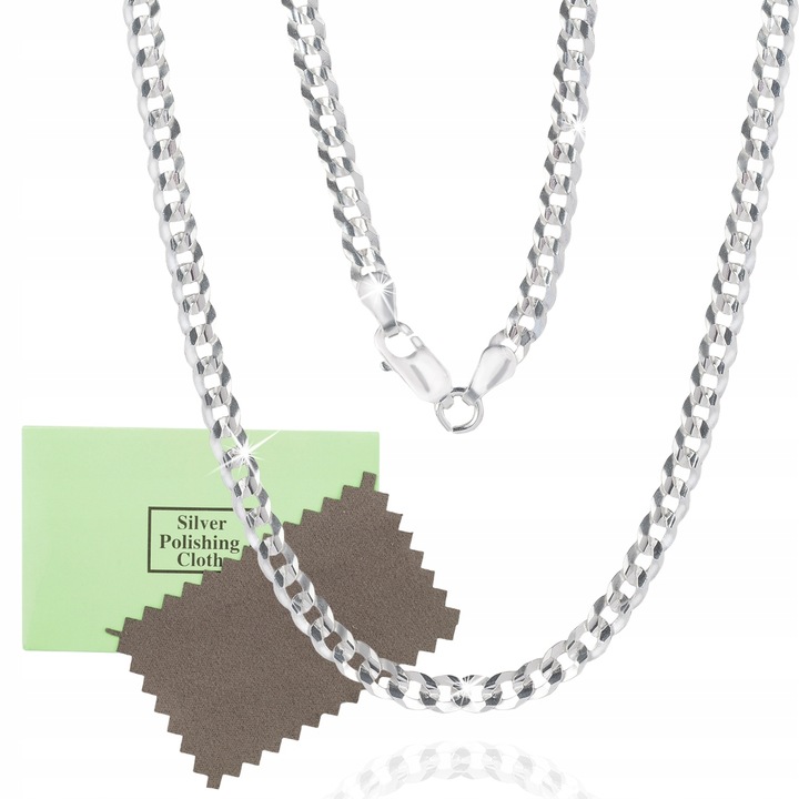 Łańcuszek srebrny męski srebro próba 925 pancerka 60 cm prezent oryginalny