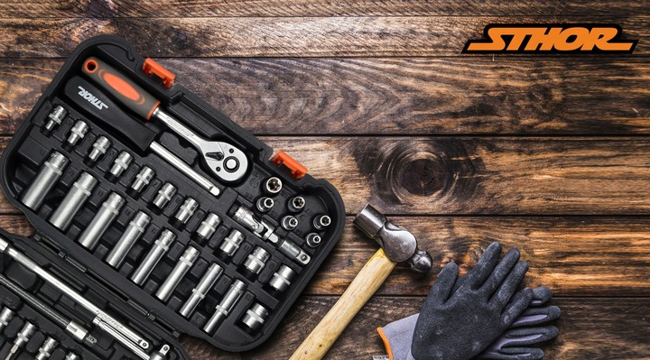 ZESTAW NARZĘDZIOWY KLUCZY KLUCZE NASADOWE 1/4 56CZ