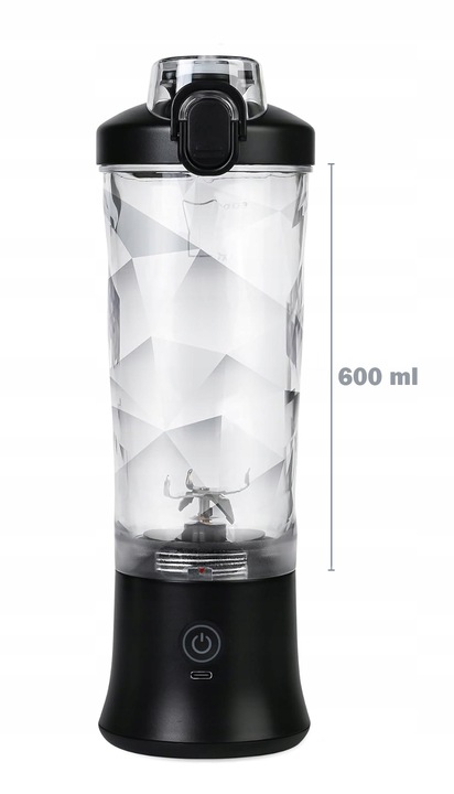 BEZPRZEWODOWY PRZENOŚNY BLENDER TURYSTYCZNY 600ML do Smoothie do Koktajli