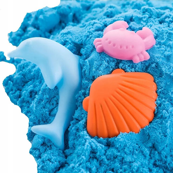 ZESTAW PIASEK KINETYCZNY 2kg + BASEN PIASKOWNICA FOREMKI WALIZKA 18 elem