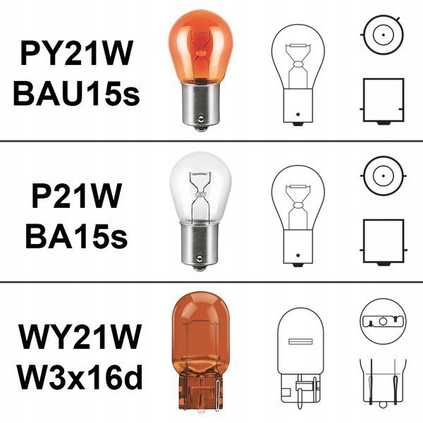 2x PY21W BAU15s CANBUS LED POMARAŃCZOWE ŻARÓWKI KIERUNKOWSKAZÓW 12V KPL.