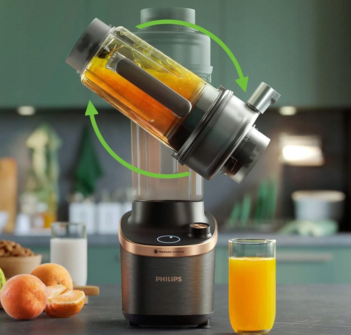 BLENDER KIELICHOWY Z MODUŁEM SOKOWIRÓWKI PHILIPS HR3770/10 +2 BIDONY TRITAN