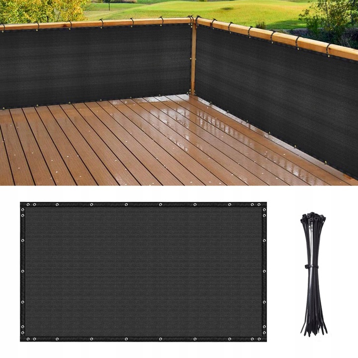 SIATKA CIENIUJĄCA 90% MASKUJĄCA MATA OSŁONOWA NA OGRODZENIE PŁOT 1,2x7,6m