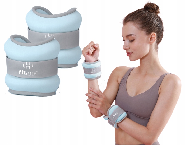 OBCIĄŻNIKI CIĘŻARKI NA KOSTKI NADGARSTKI RĘCE NOGI 2x0,5KG CIĘŻARKI FIT.ME