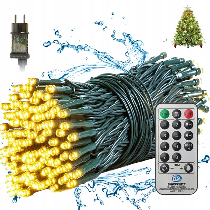 ŚWIATEŁKA CHOINKOWE Z WBUDOWANĄ PAMIĘCIĄ 8 TRYBÓW LEDOWYCH