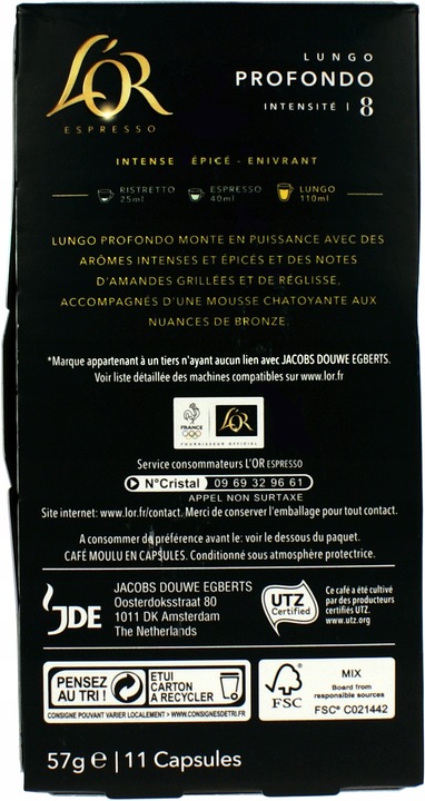 Kapsułki do Nespresso Jacobs LOR Lungo Profondo 50