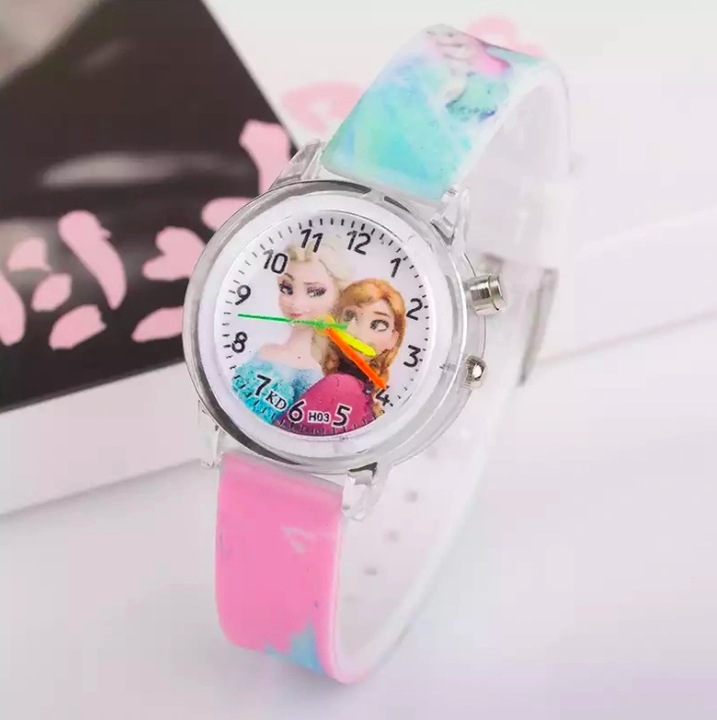 zegarek dziecięcy dla dzieci dziewczynki FROZEN kraina lodu ELSA ledowy
