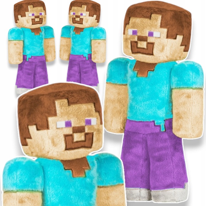 PLUSZOWA MASKOTKA MINECRAFT STEVE DIAMENTOWY 22CM MIĘKKA PRZYTULANKA Z GRY