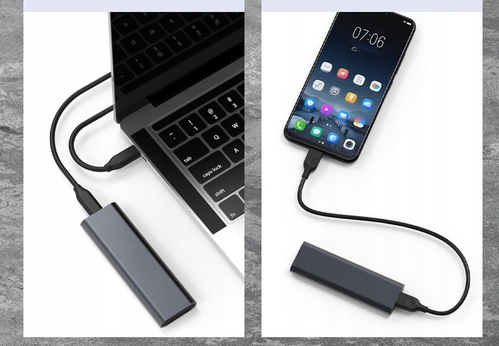 Adapter dysku Kieszeń na dysk SSD m.2 USB-C obudowa m2 SATA NGFF USB 3.0