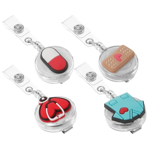 PIELĘGNIARKI ODZNAKA IDENTYFIKATOR KLIP UCHWYT NA NAZWISKO ROLKA 4 SZT