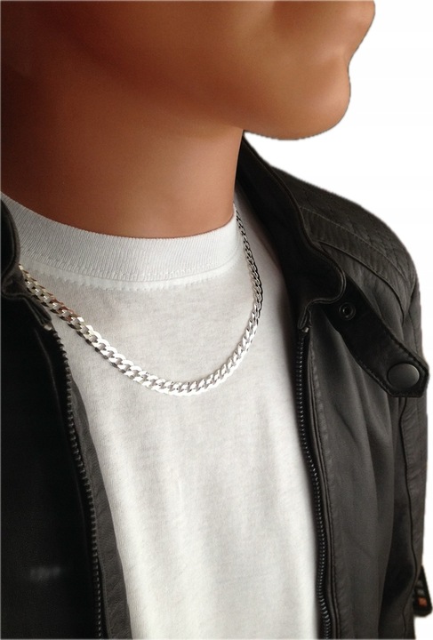 Srebrny Łańcuszek Męski SZEROKI PANCERKA srebro 925 (na PREZENT)