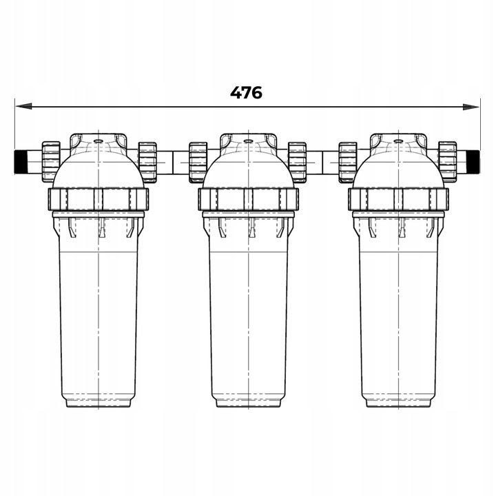 4 filtry 2x polipropylenowy jonowymienny węglowy