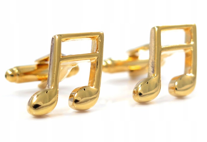 Złote spinki do mankietów koszuli- nuty U40