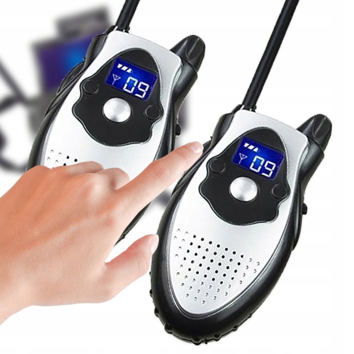 WALKIE TALKIE DLA DZIECI 2 x krótkofalówka ZESTAW łoki toki + BAZA do 30m