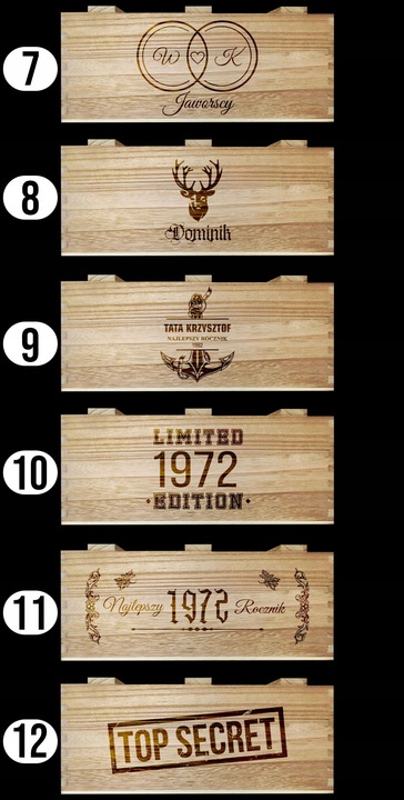 Zestaw do Whisky Skrzynka z Grawerem Kamienie Szczypce Prezent dla Mężczyzn