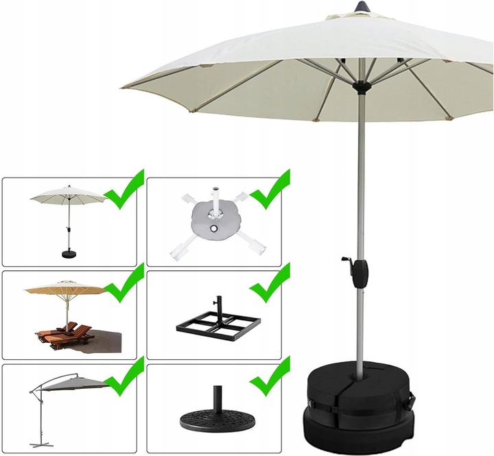 TORBA GRAWITACYJNA DO NAMIOTÓW NA ZEWNĄTRZ KEMPING, PODSTAWA POD PARASOL