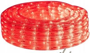 Wąż świetlny zewnętrzny 480 LED 20 m CZERWONY + PROGRAMATOR 8 funkcji