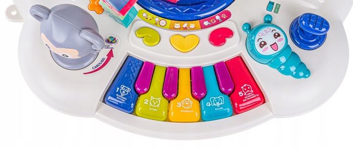 Edukacyjny Stolik Interaktywny Organki Cymbałki Melodie Zwierzątka Mikrofon