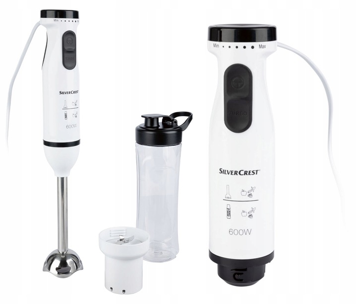 SILVERCREST Blender ręczny SSSM 600 A1, 600 W z nasadką do smoothie