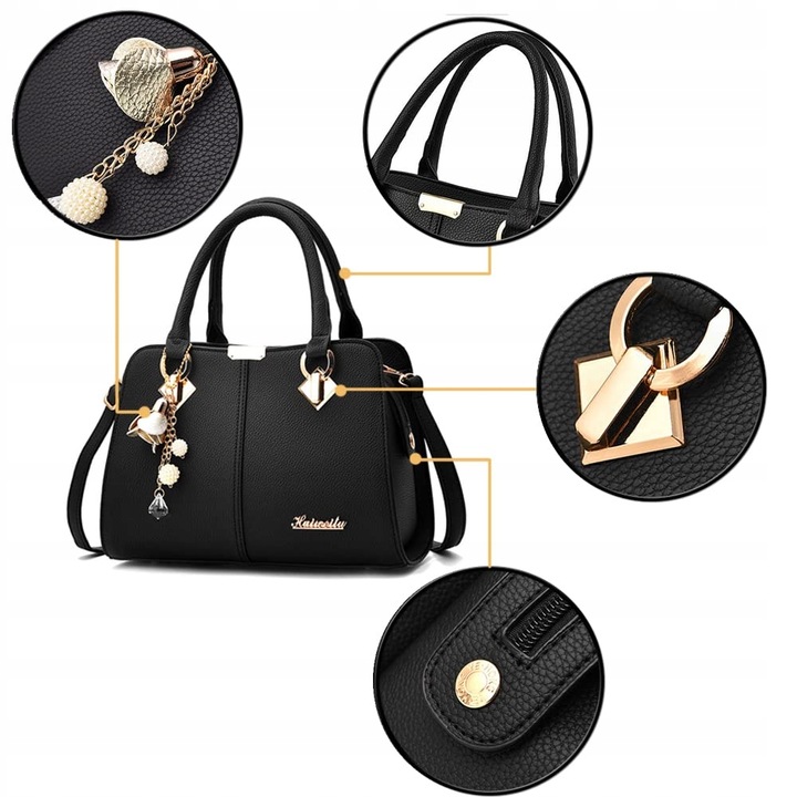 SKÓRZANA POJEMNA TORBA SHOPPER NA RAMIĘ DAMSKA MIELSKA TOREBKA BRELOK