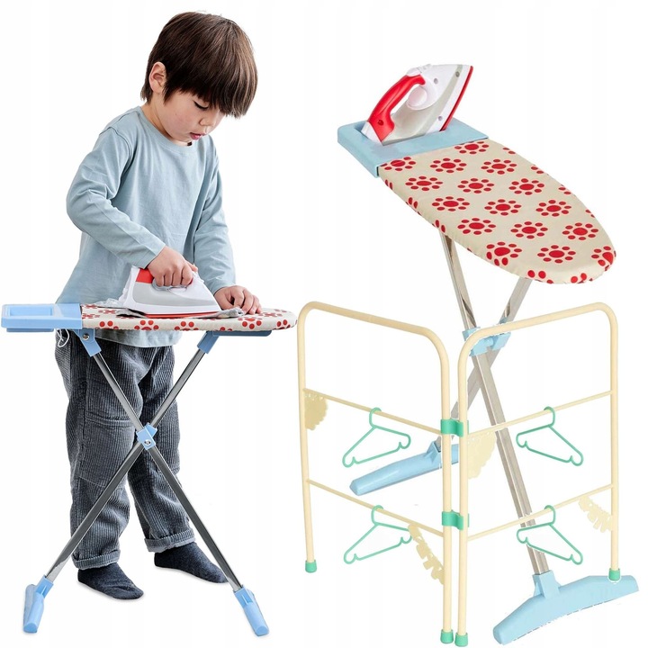 ŻELAZKO Z DESKĄ DO PRASOWANIA DLA DZIECI ZESTAW + SUSZARKA 60 CM CASDON
