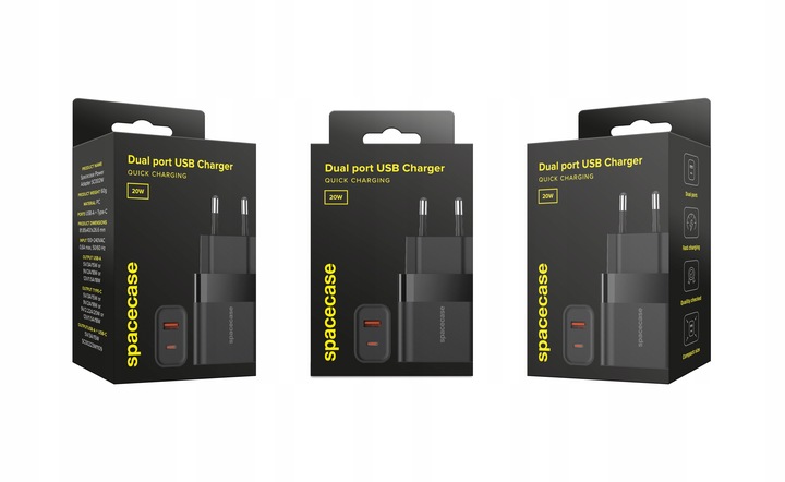 SZYBKA ŁADOWARKA SIECIOWA DO TELEFONU USB USB-C TYP-C 20W 3A UNIWERSALNA