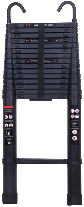 6,2 m Składana TELESKOPOWA DRABINA z wolnym hakiem