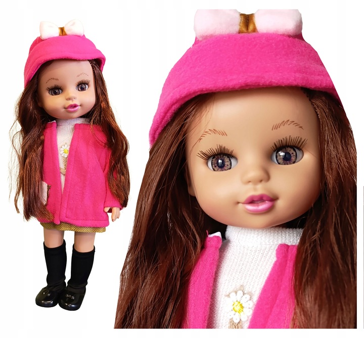 Lalka bobas jak żywa duża lalki interaktywna mówi śpiewa 2 języki uczy 35cm