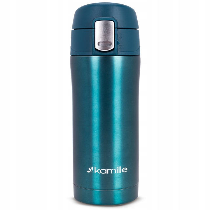 KUBEK TERMICZNY TERMOS STALOWY 100% SZCZELNY pojemny bidon KAMILLE 320 ml