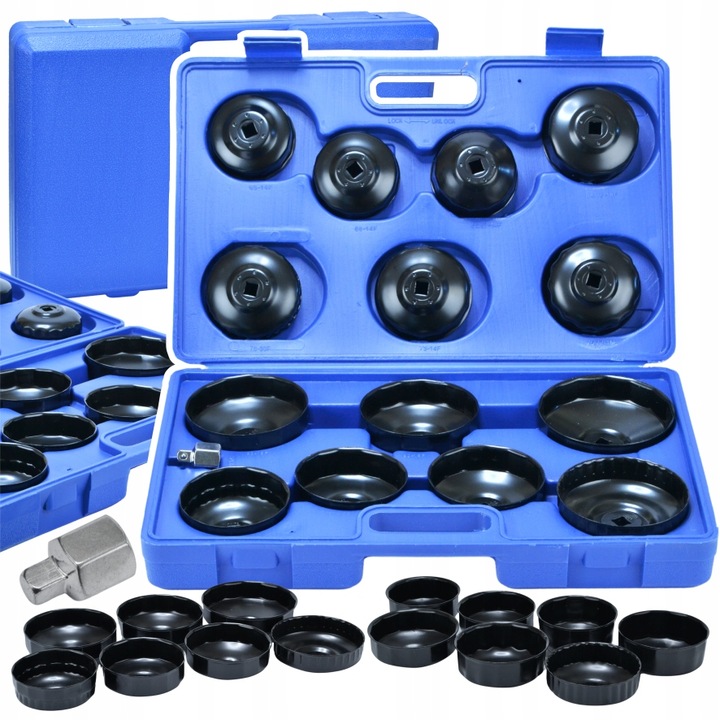 ZESTAW KLUCZY NASADEK W WALIZCE DO ODKRĘCANIA FILTRÓW OLEJU 15 ELEMENTÓW BL