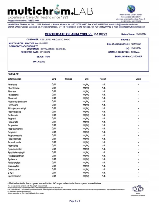 Oliwa z oliwek niefiltrowana Koronida max 0.3% 5 l