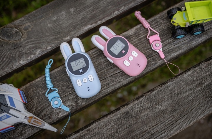 KRÓTKOFALÓWKI WALKIE TALKIE DLA DZIECI REDLEAF XJ11 KRÓLICZKI 8 KANAŁÓW 3KM