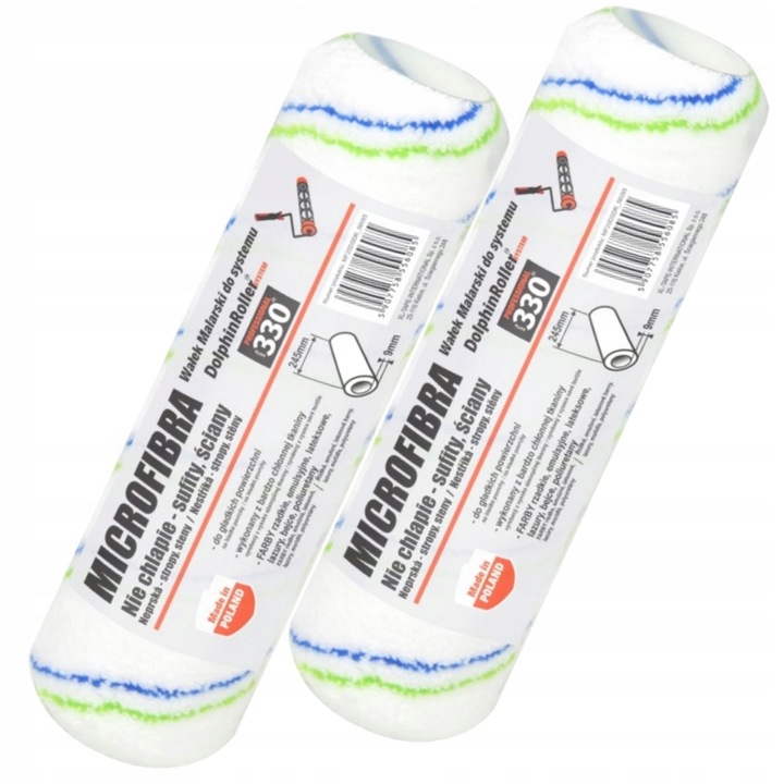 UCHWYT RĄCZKA DO WAŁKÓW BLUE DOLPHIN SERIA330 25cm +2x WAŁEK MICROFIBRA