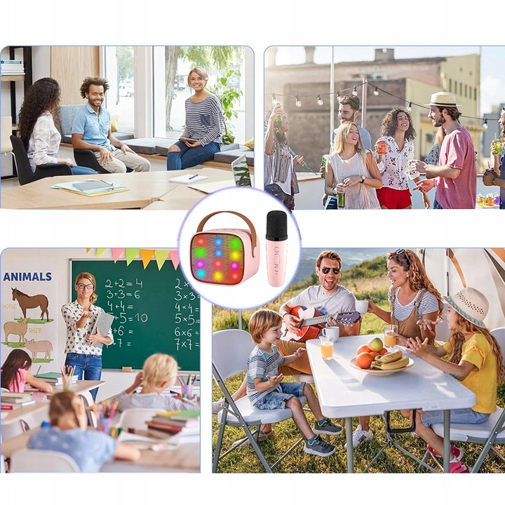 PRZENOŚNY ZESTAW DO KARAOKE BLUETOOTH 5.0 2000mAh