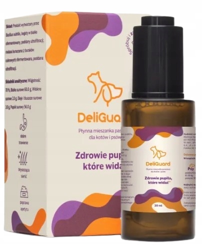 DeliGuard Probiotyk postbiotyk wspomagający zdrowe jelita dla psa kota 30ml