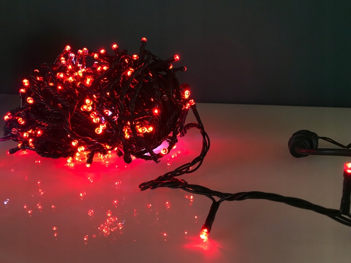 Lampki Choinkowe LED 1000 Czerwone Flash 72m IP44 Zewnętrzne Wewnętrzne