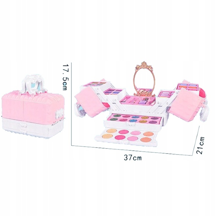 Kuferek Kosmetyków Do Paznokci i Makijażu MakeUp Zestaw Makijaż dla dzieci