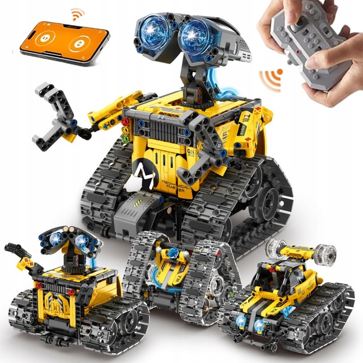 ZABAWKA ROBOT PROGRAMOWALNY DLA DZIECI 4W1 ZESTAW Z ŚWIATŁEM 2.4GHZ Z PILOT